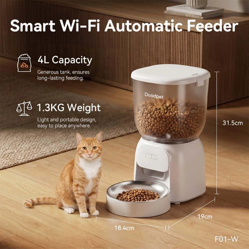 Duodpet F01-W 4L WiFi Smart Timed Automatic Feeder3