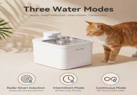 Duodpet W01 K Stainless Steel Cordless Pet Fountain Duodpet W01 K Stainless Steel Cordless Pet Fountain